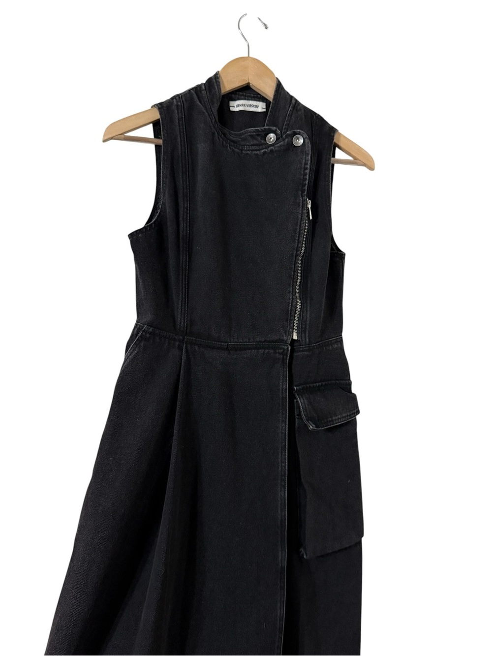 HENRIK VIBSKOV Craft Moto Sleeveless Dark Wash Denim Jean Dress - Picture 3 of 9